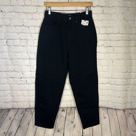 Zara Women’s Black Mom Fit Moto Jeans size 8 US 40 EU NEW - Picture 1 of 10